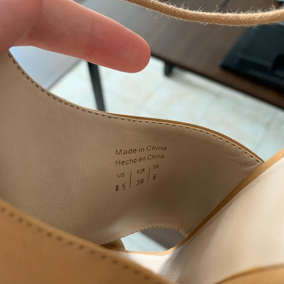 Tan wedges. Worn only once. Size 8.5 - Picture 3 of 5